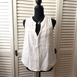 Xirena Carrie Flowy Tank Top in White Size Small 100% Cotton